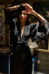 BLACK SILK FRINGE
