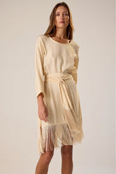 CREAM SILK FRINGE