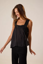 PETITE POLKA DOT BLACK & TAN