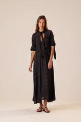 PETITE POLKA DOT BLACK & TAN