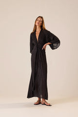 PETITE POLKA DOT BLACK & TAN