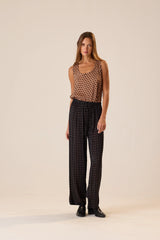 PETITE POLKA DOT BLACK & TAN