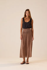 PETITE POLKA DOT BLACK & TAN