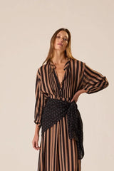 PETITE POLKA DOT BLACK & TAN