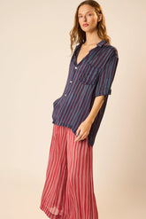 PETITE STRIPE RHUBARB