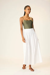 WHITE FLAT COTTON