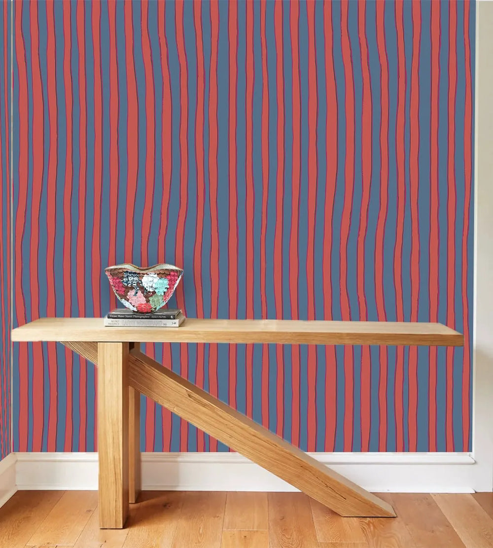 BATIK STRIPE BLOOD ORANGE