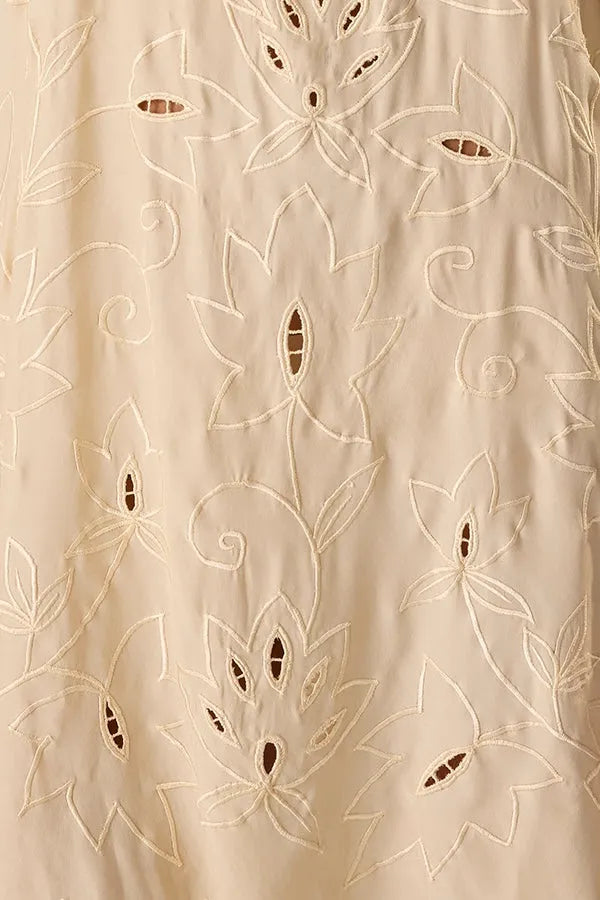 CREAM SILK EMBROIDERY