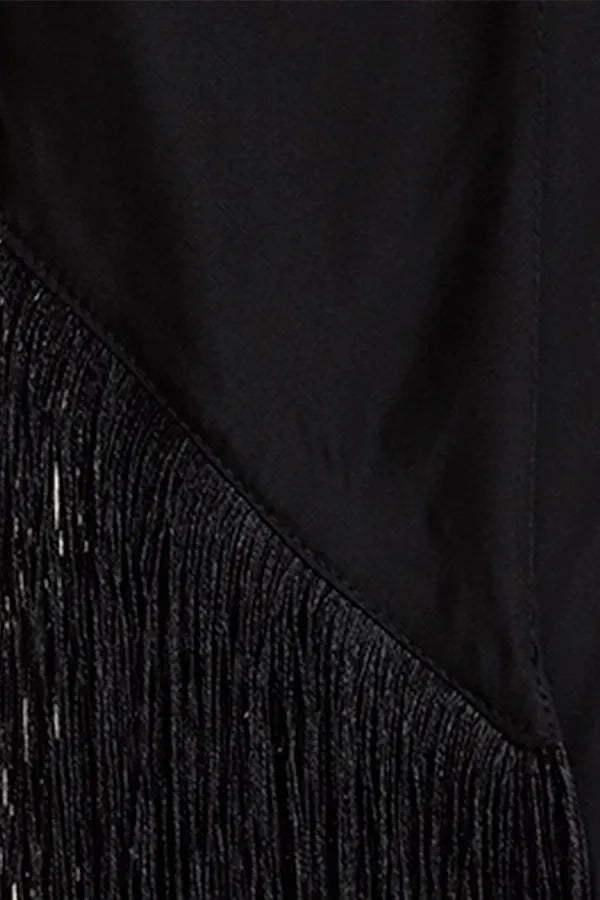 BLACK SILK FRINGE