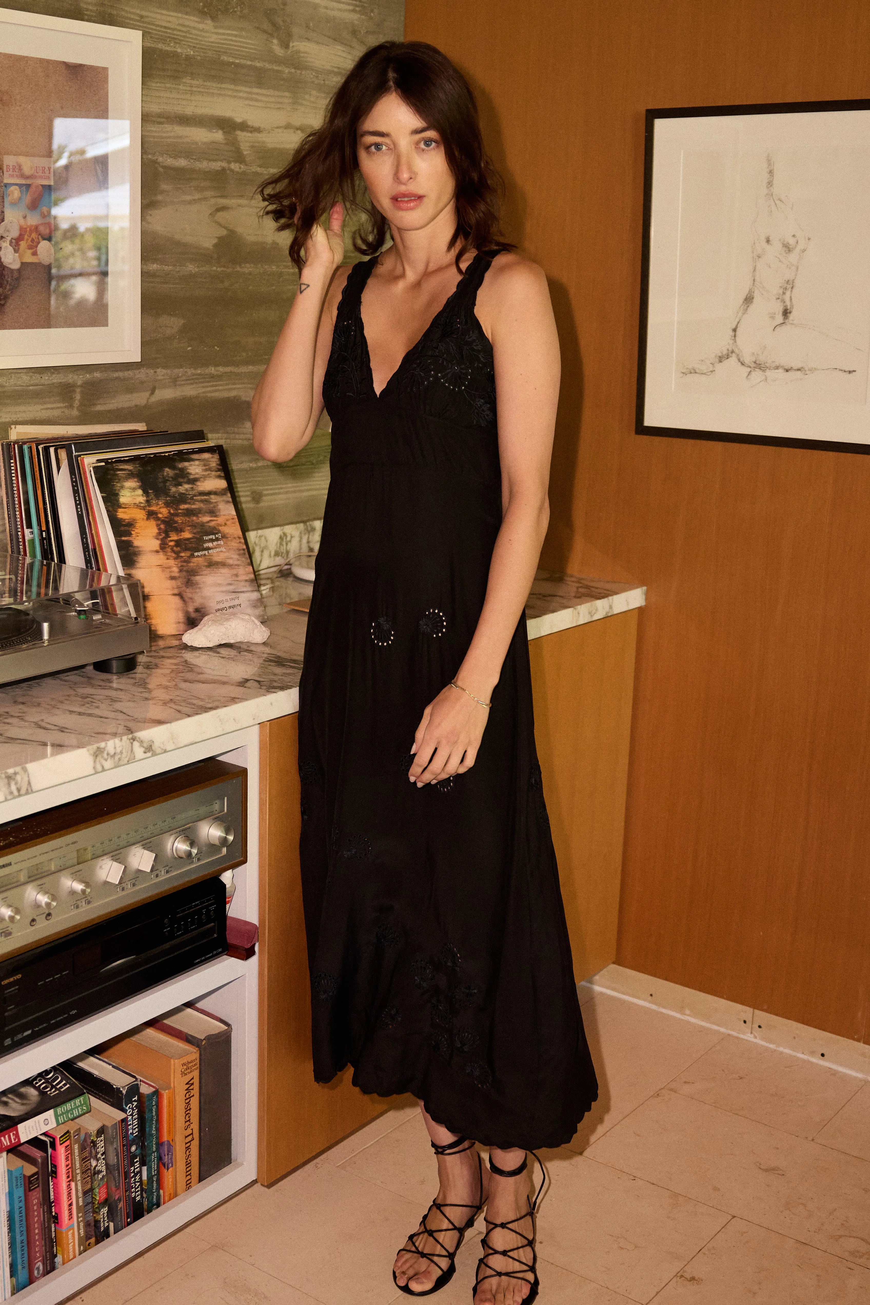 BLACK SILK EMBROIDERY