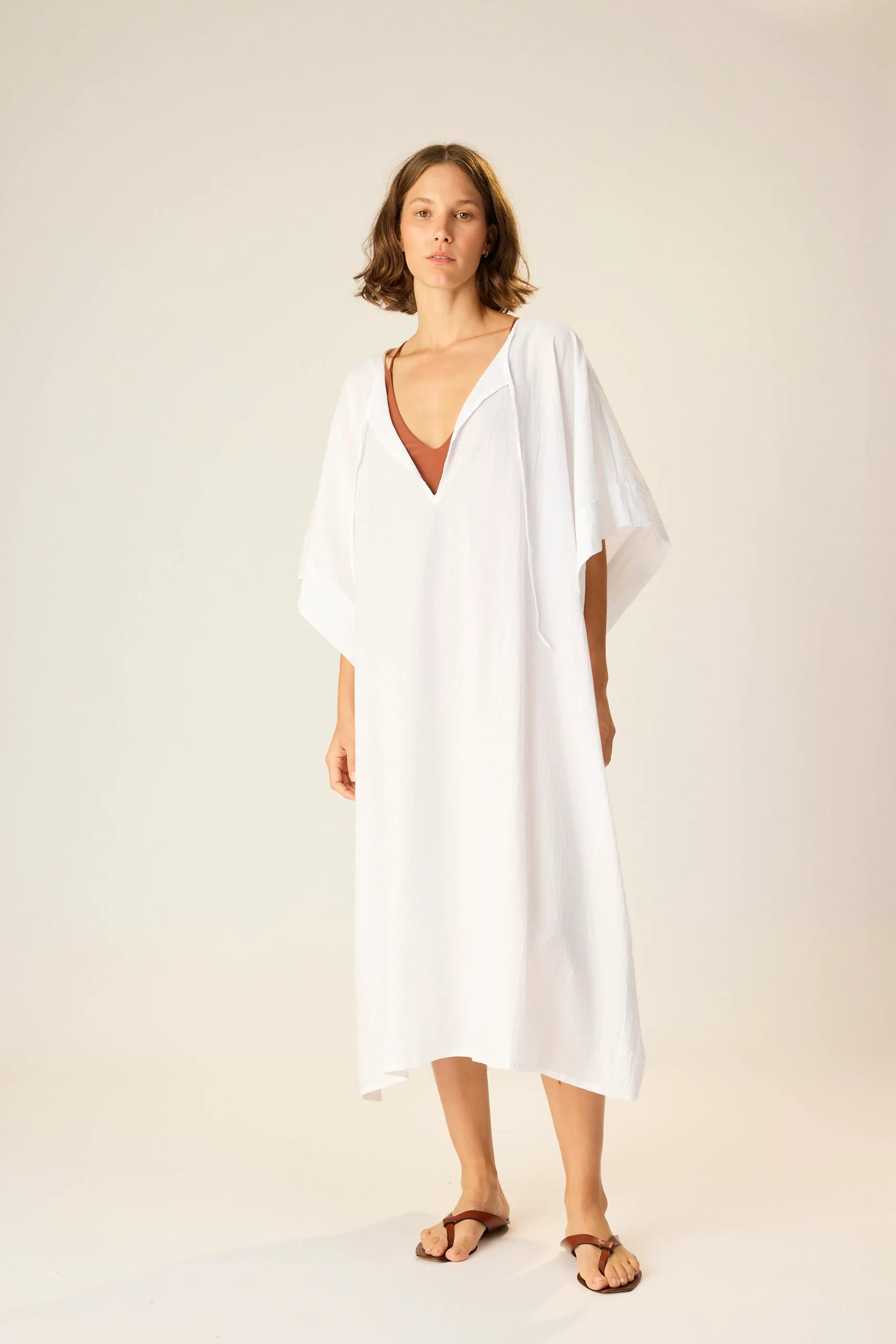 WHITE FLAT COTTON