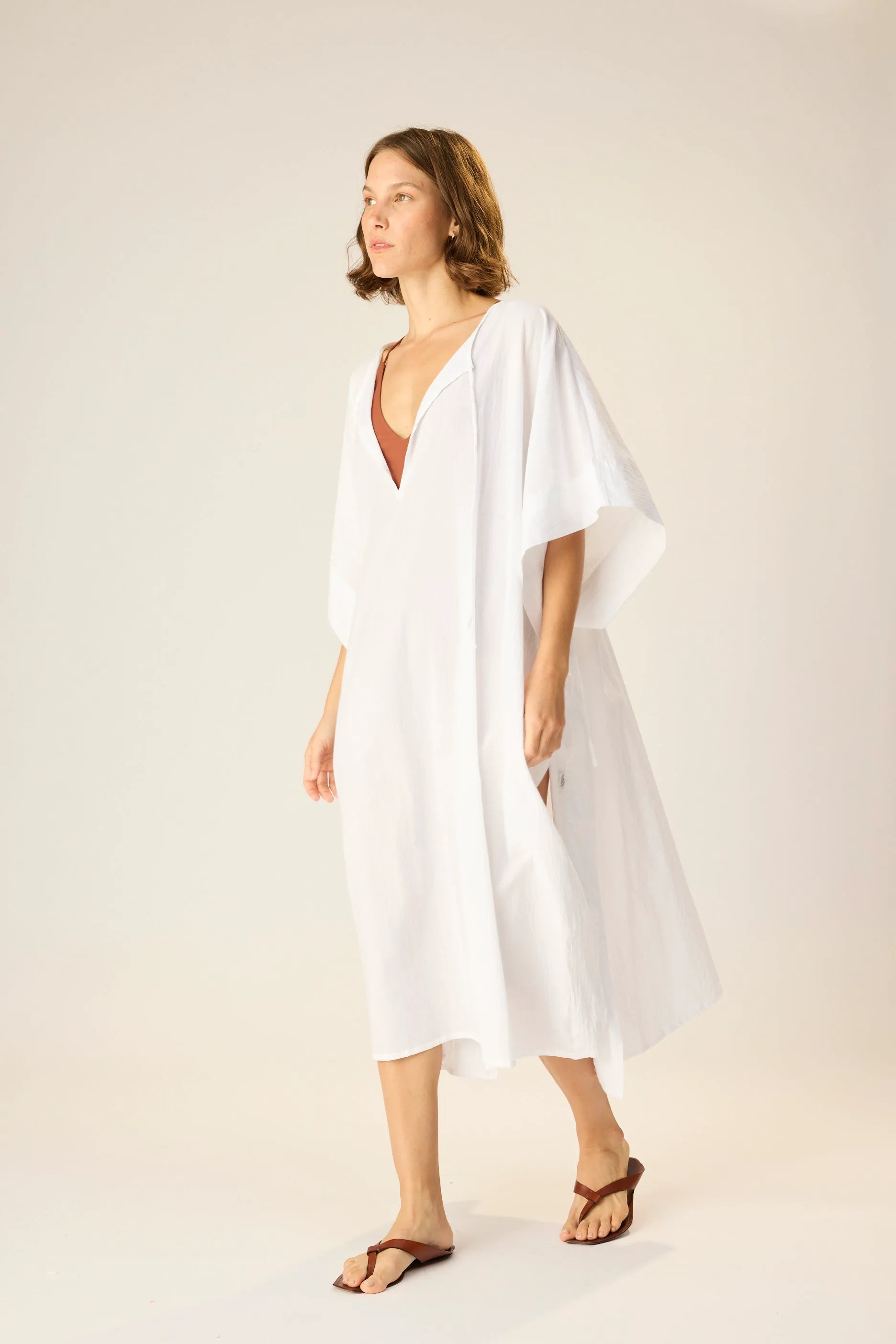WHITE FLAT COTTON