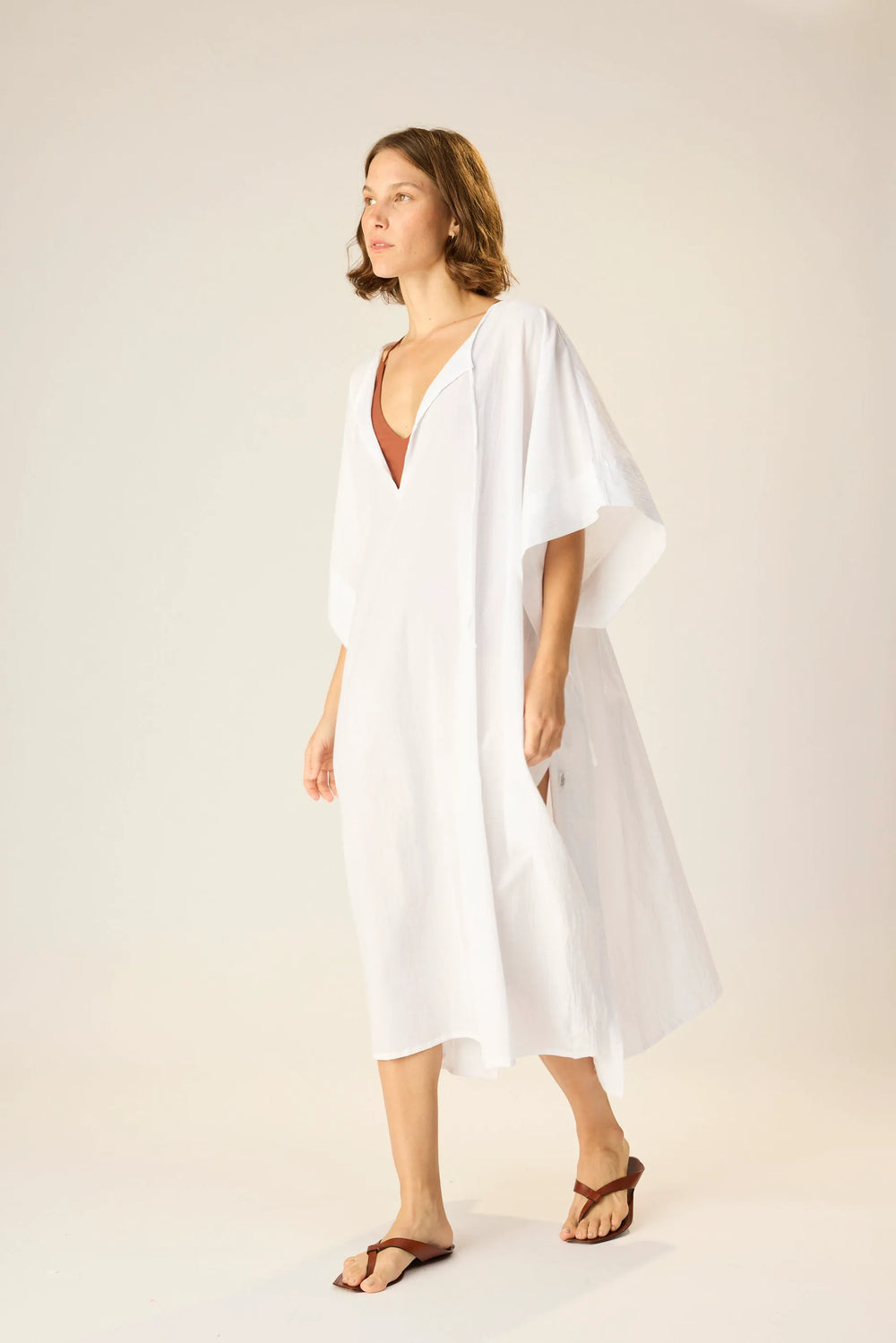 WHITE FLAT COTTON