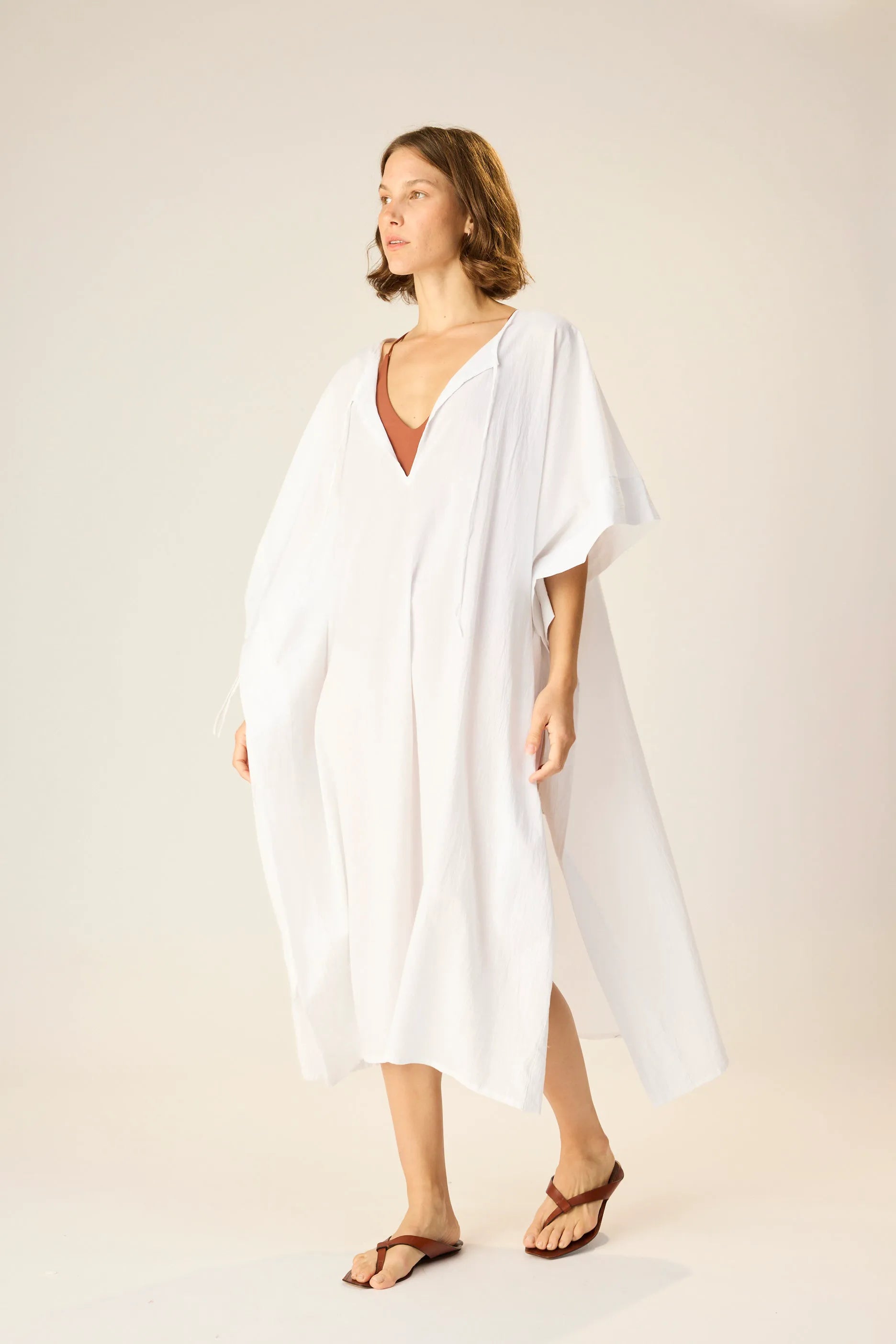 WHITE FLAT COTTON