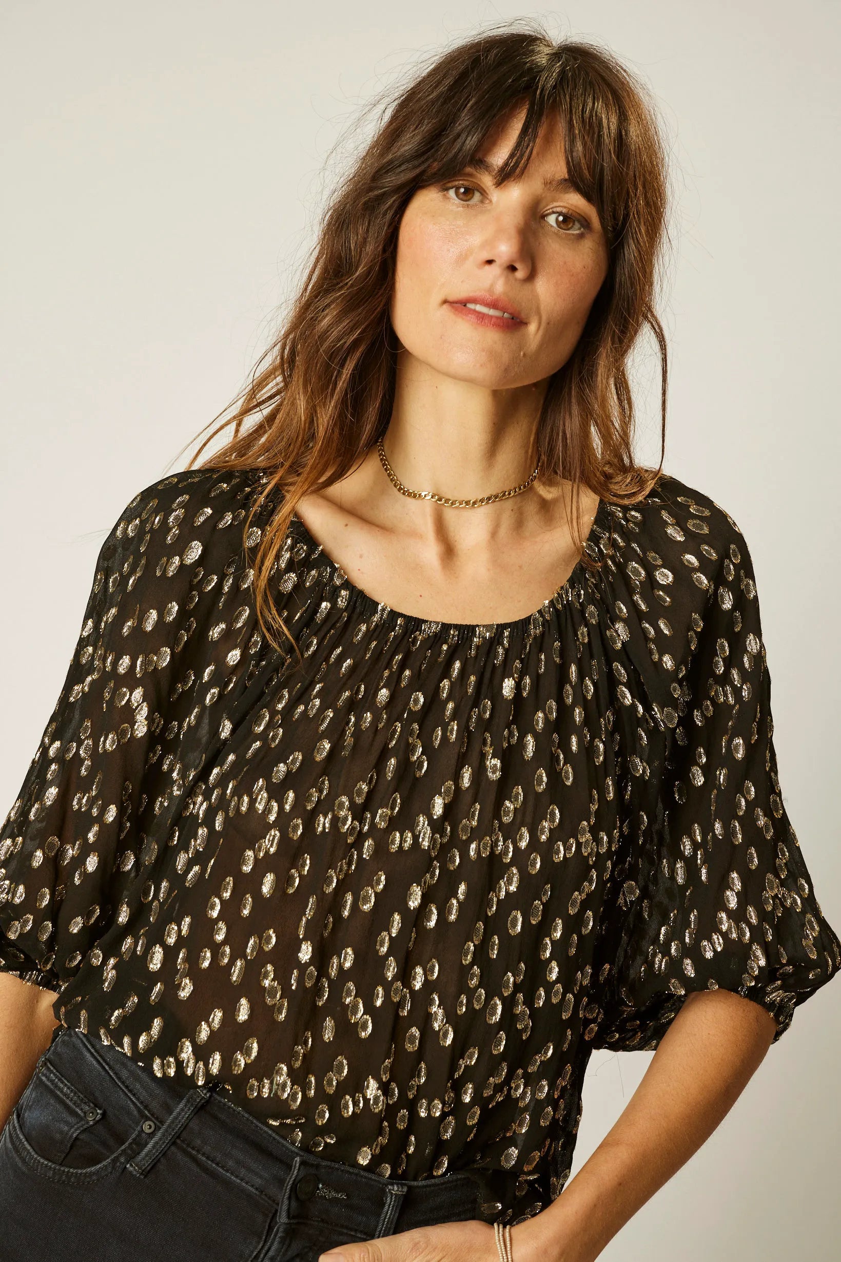 METALLIC CHIFFON