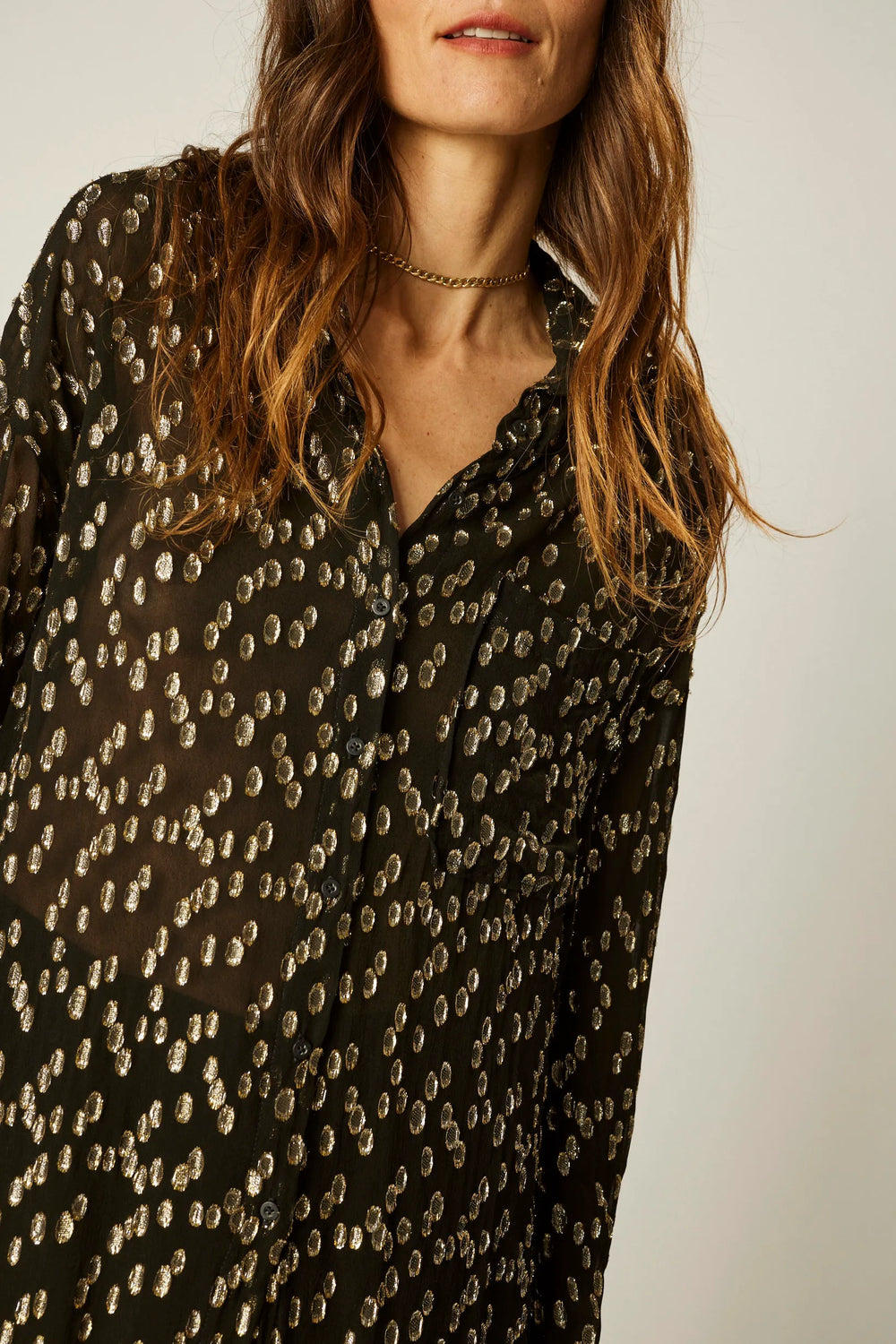 METALLIC CHIFFON