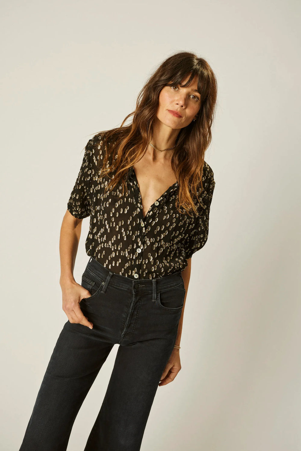 METALLIC CHIFFON