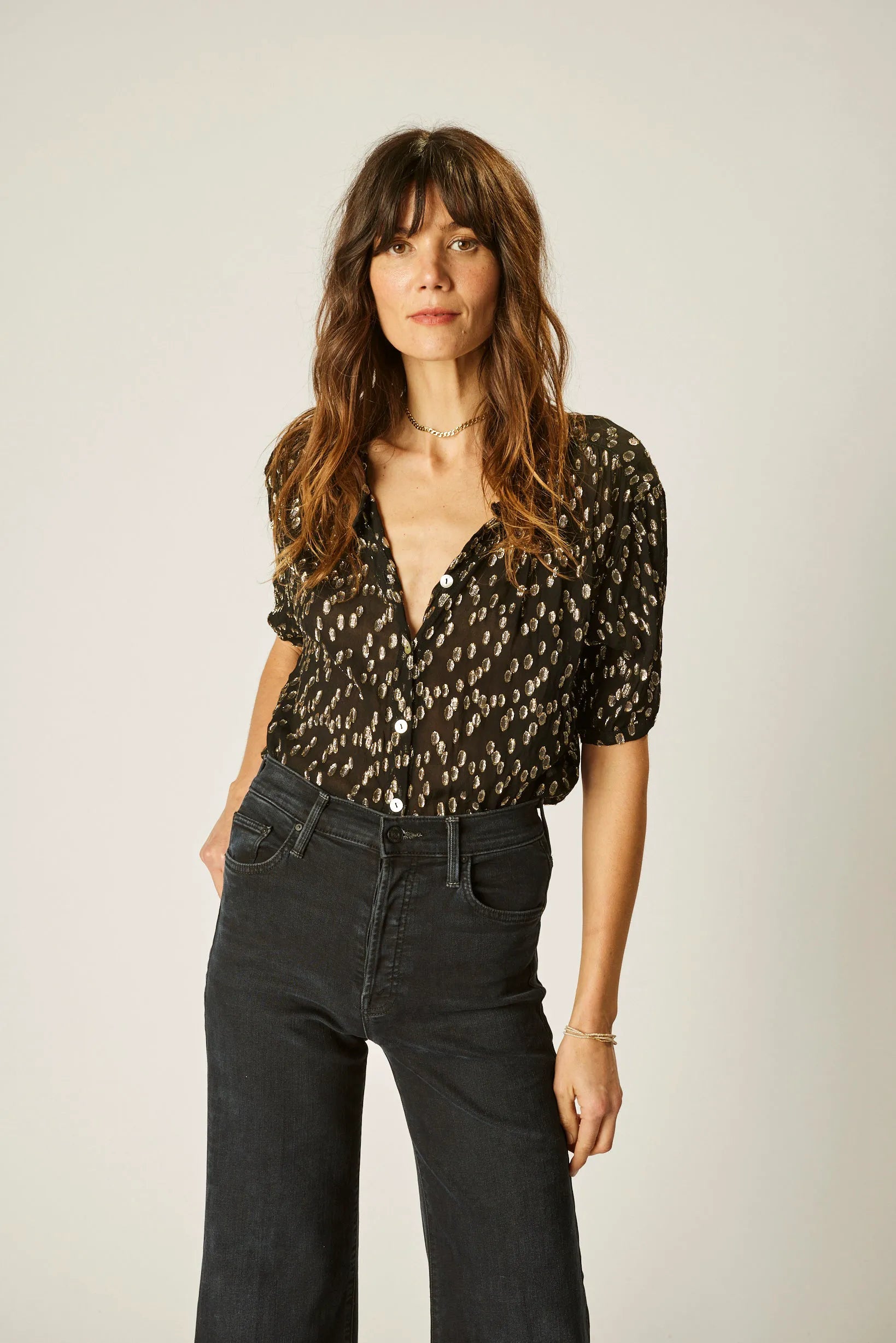 METALLIC CHIFFON
