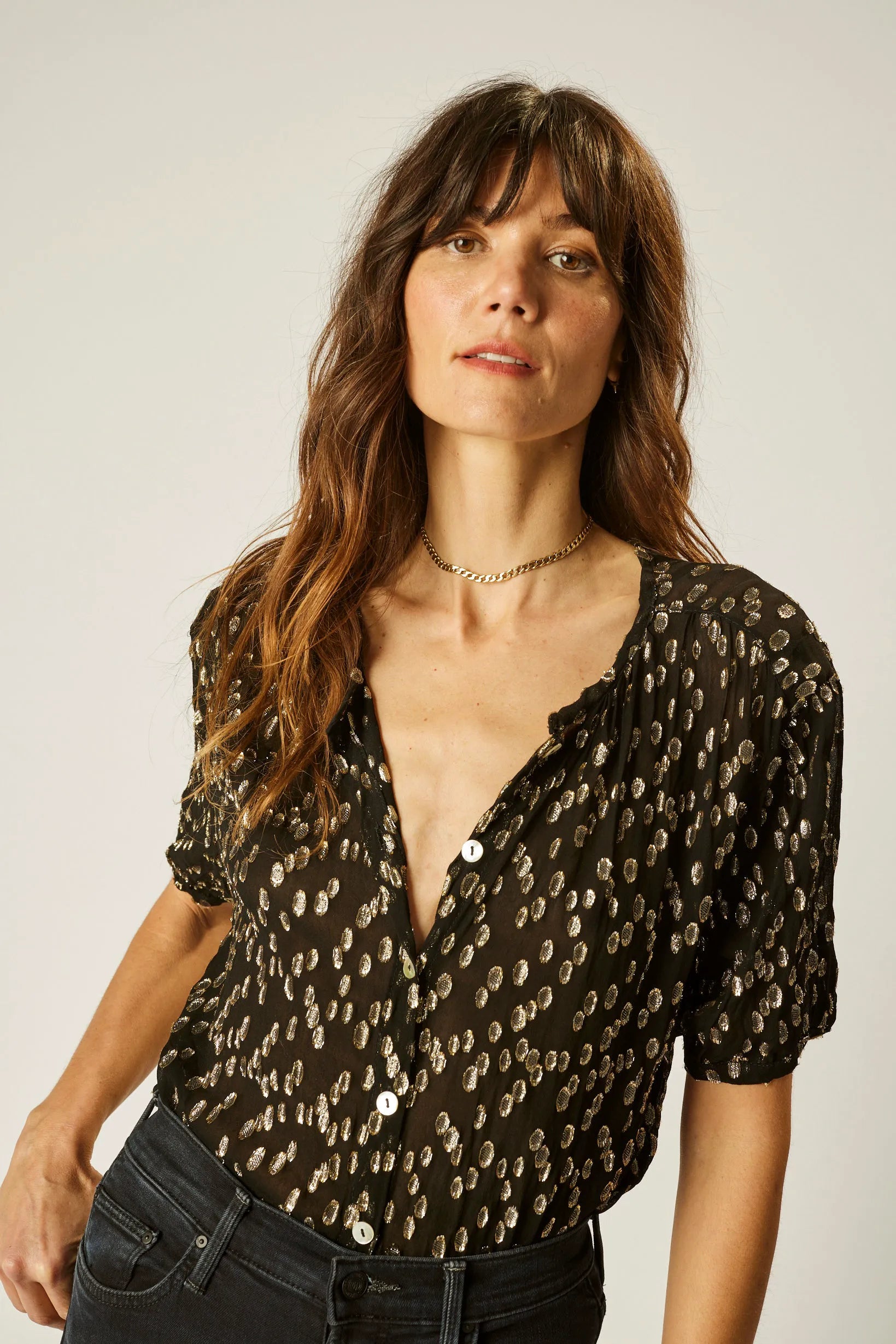 METALLIC CHIFFON