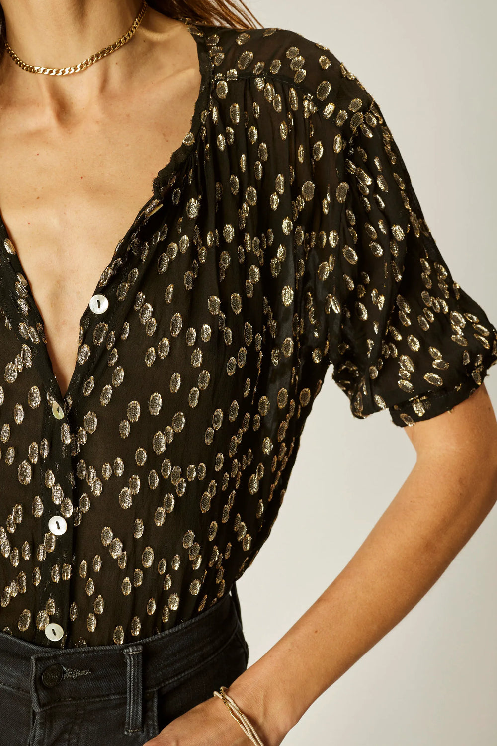 METALLIC CHIFFON