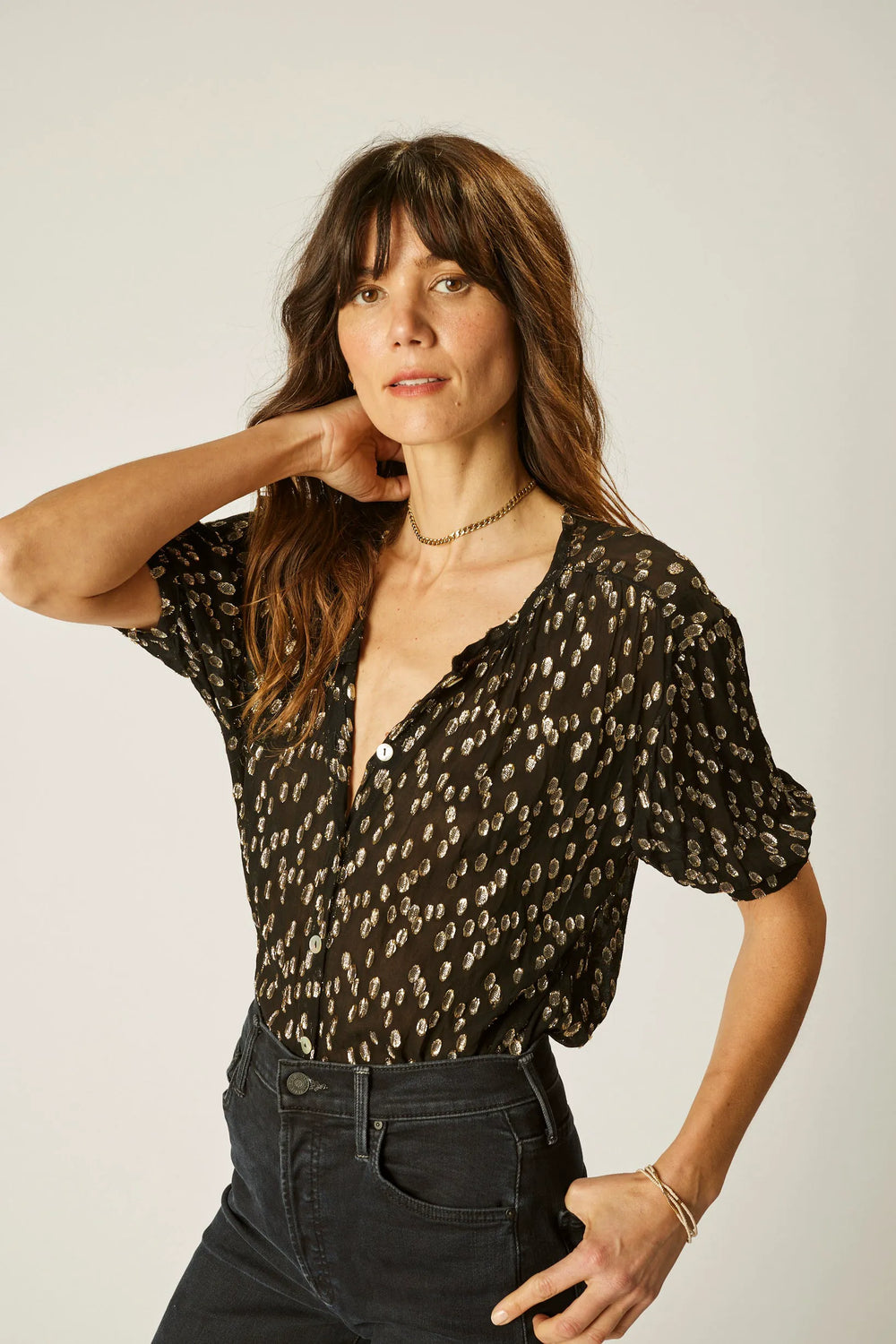 METALLIC CHIFFON