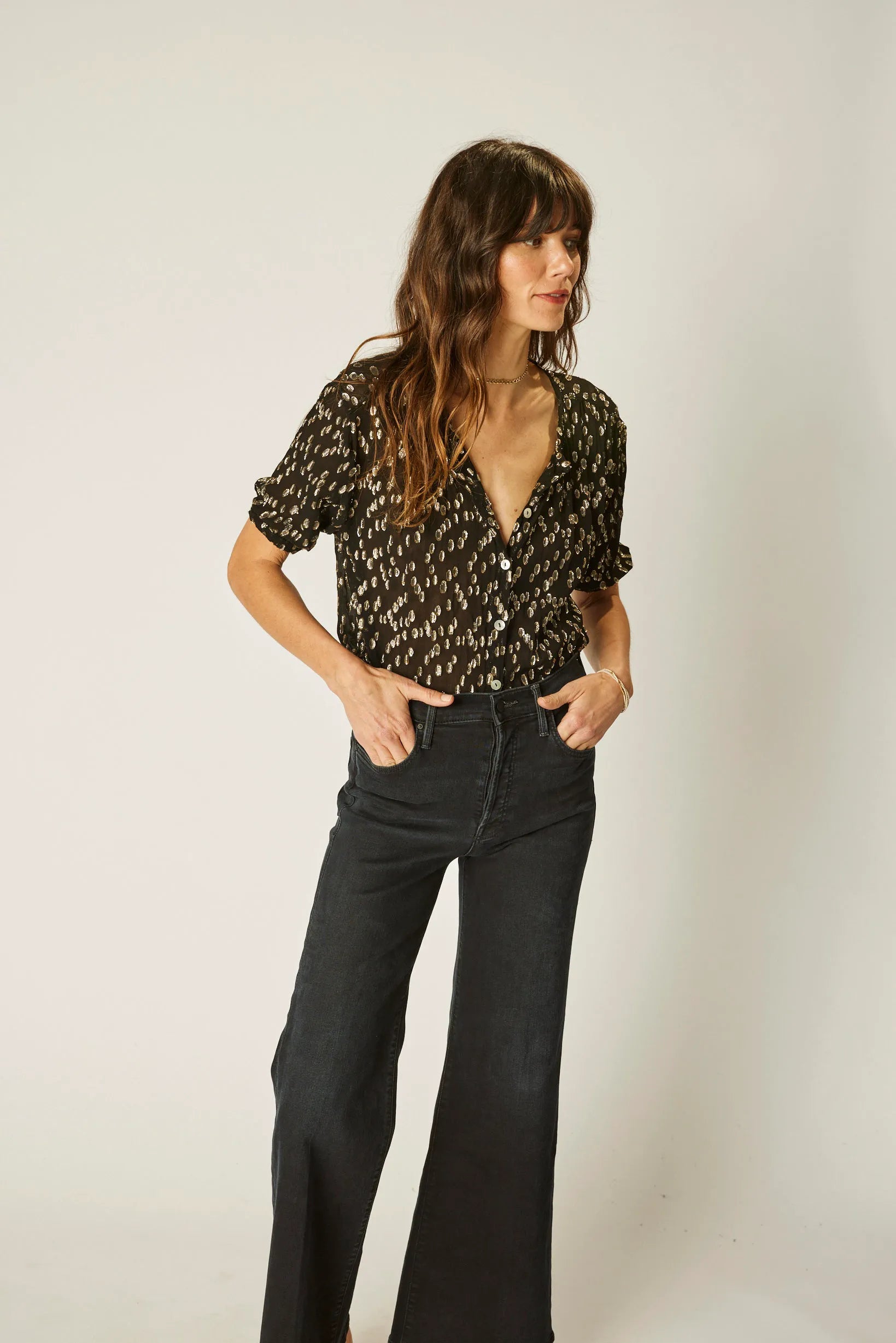 METALLIC CHIFFON