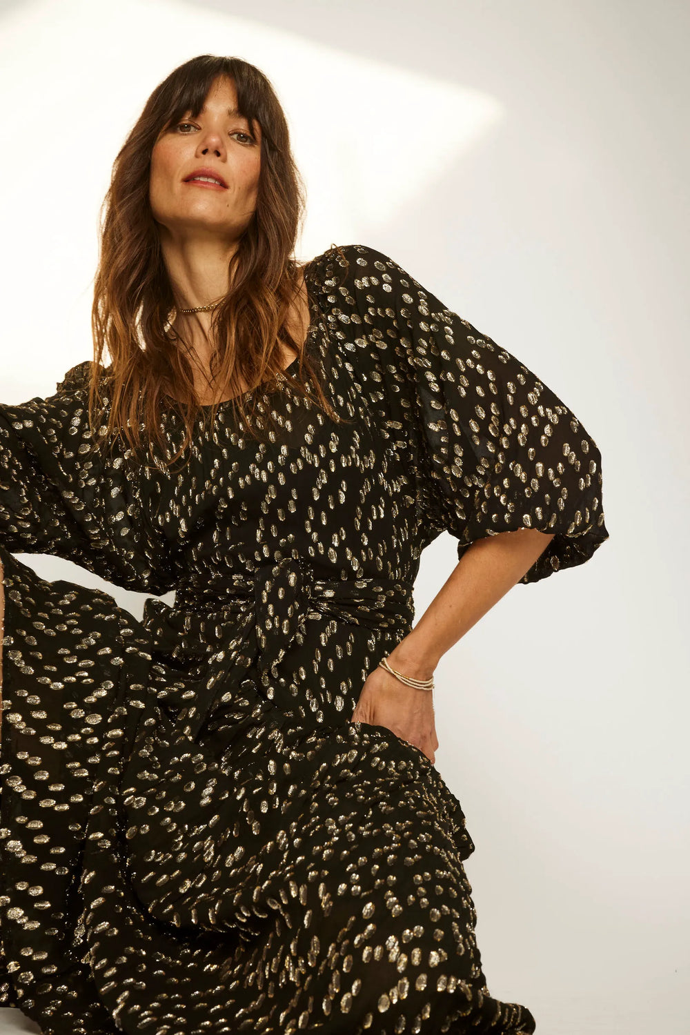 METALLIC CHIFFON