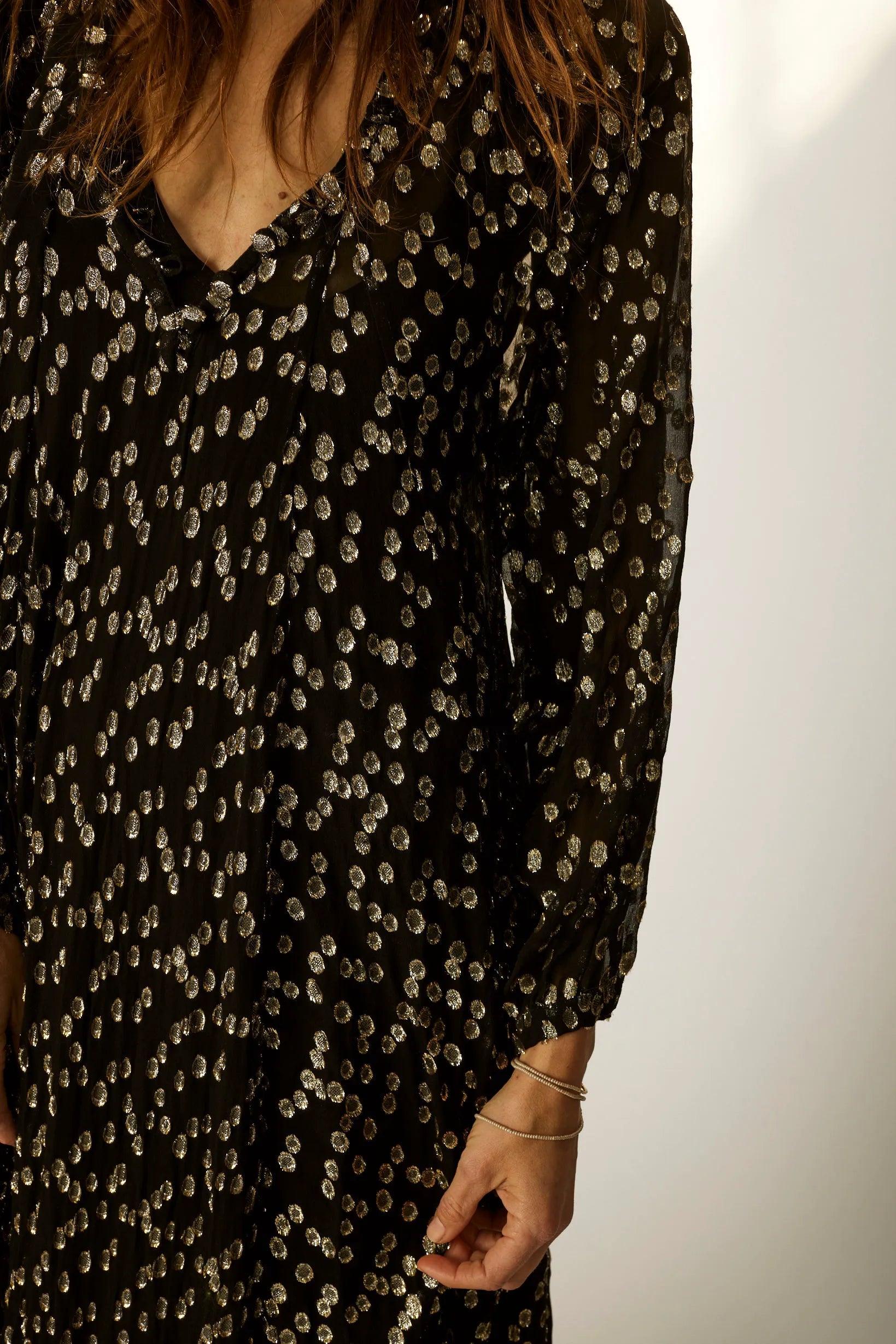 METALLIC CHIFFON