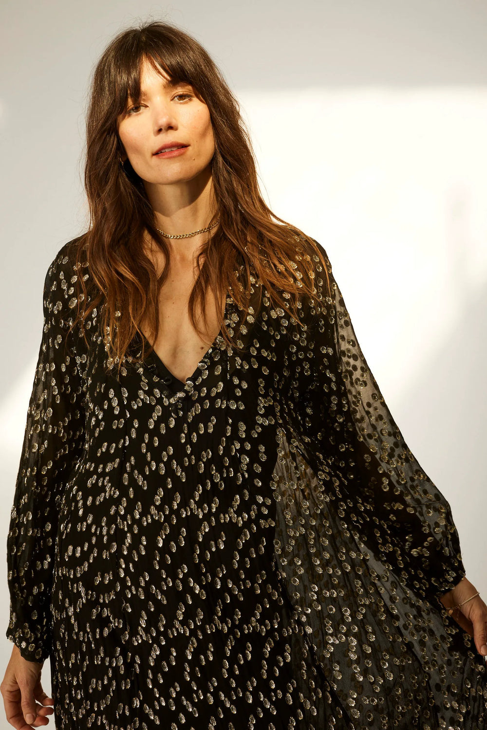 METALLIC CHIFFON