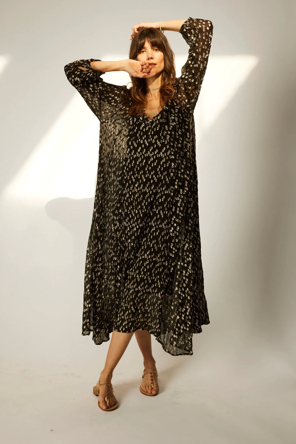 METALLIC CHIFFON