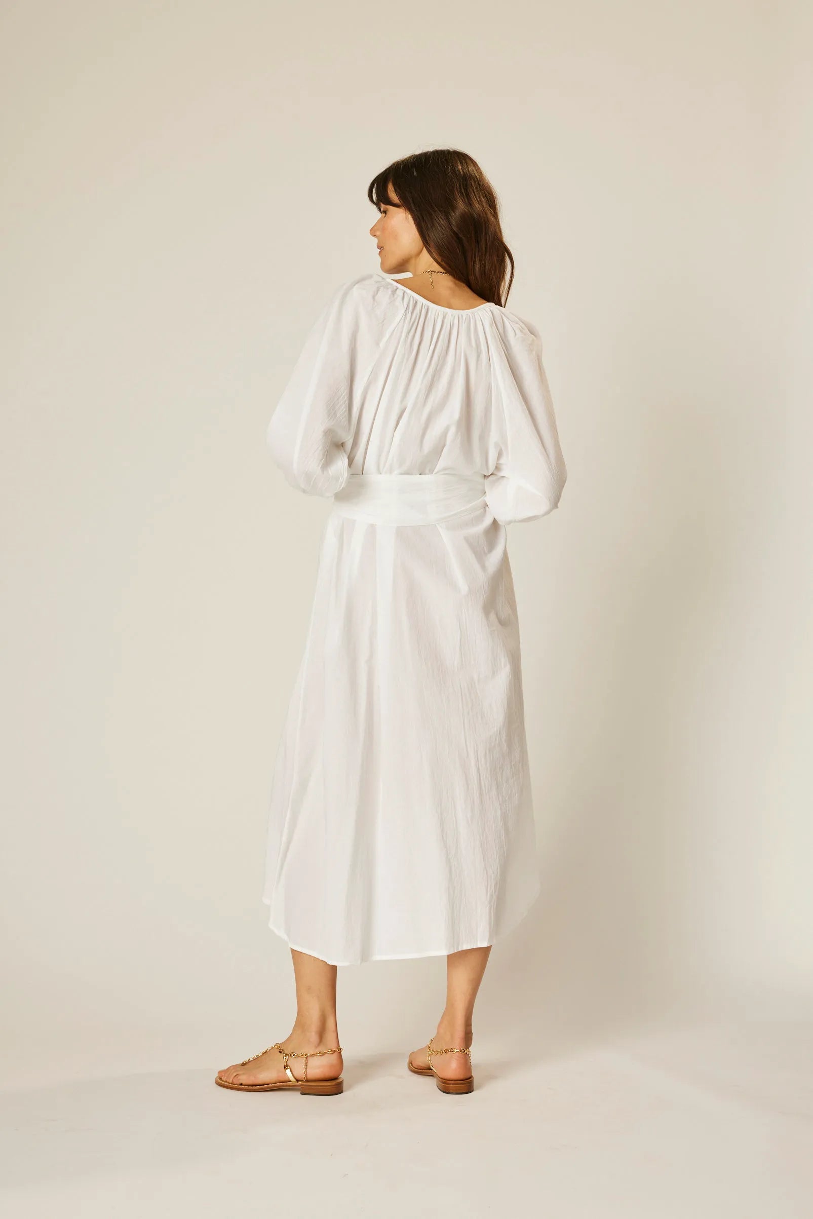 WHITE FLAT COTTON