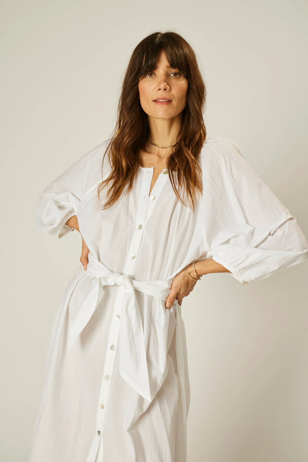 WHITE FLAT COTTON