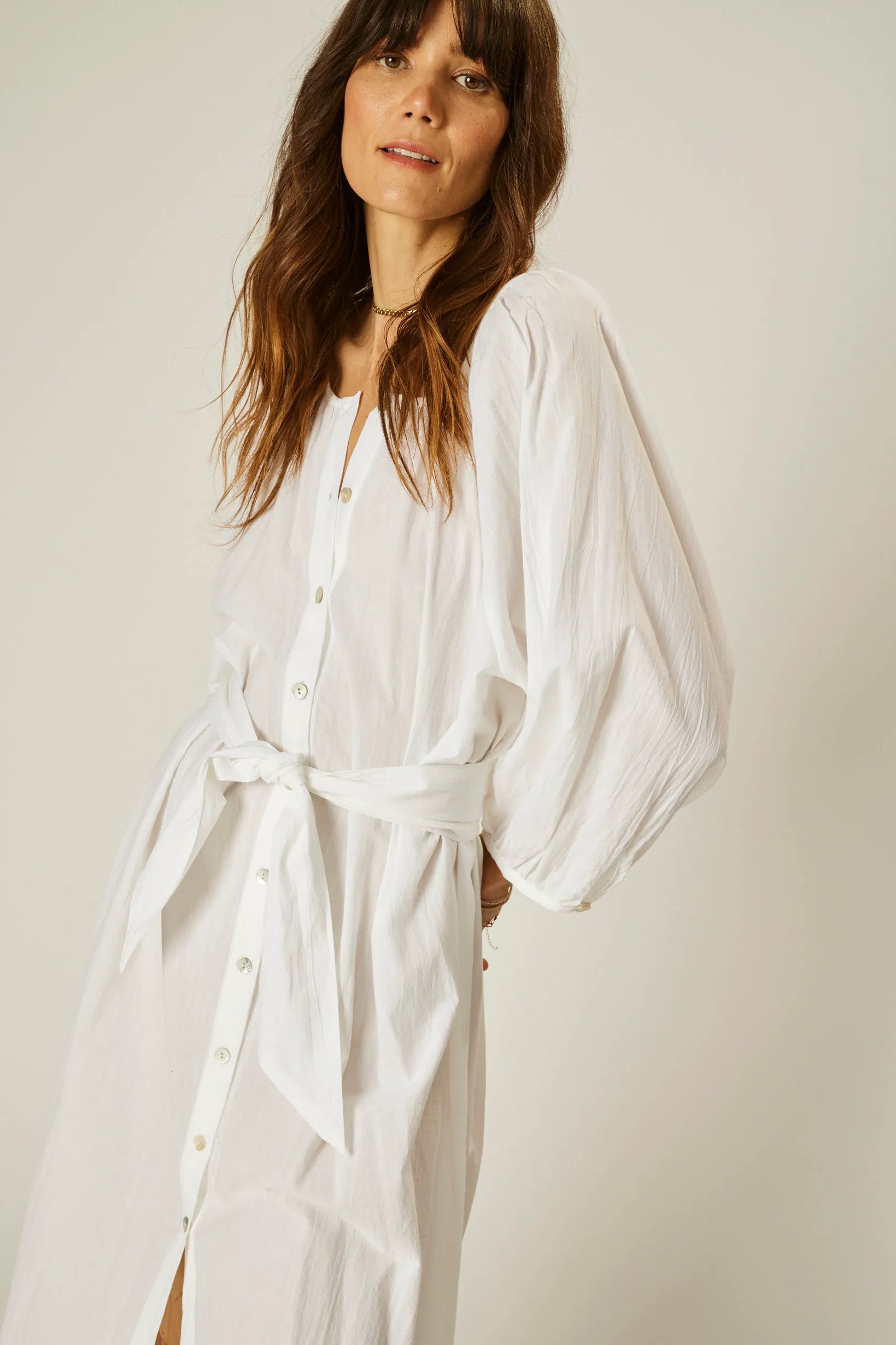 WHITE FLAT COTTON