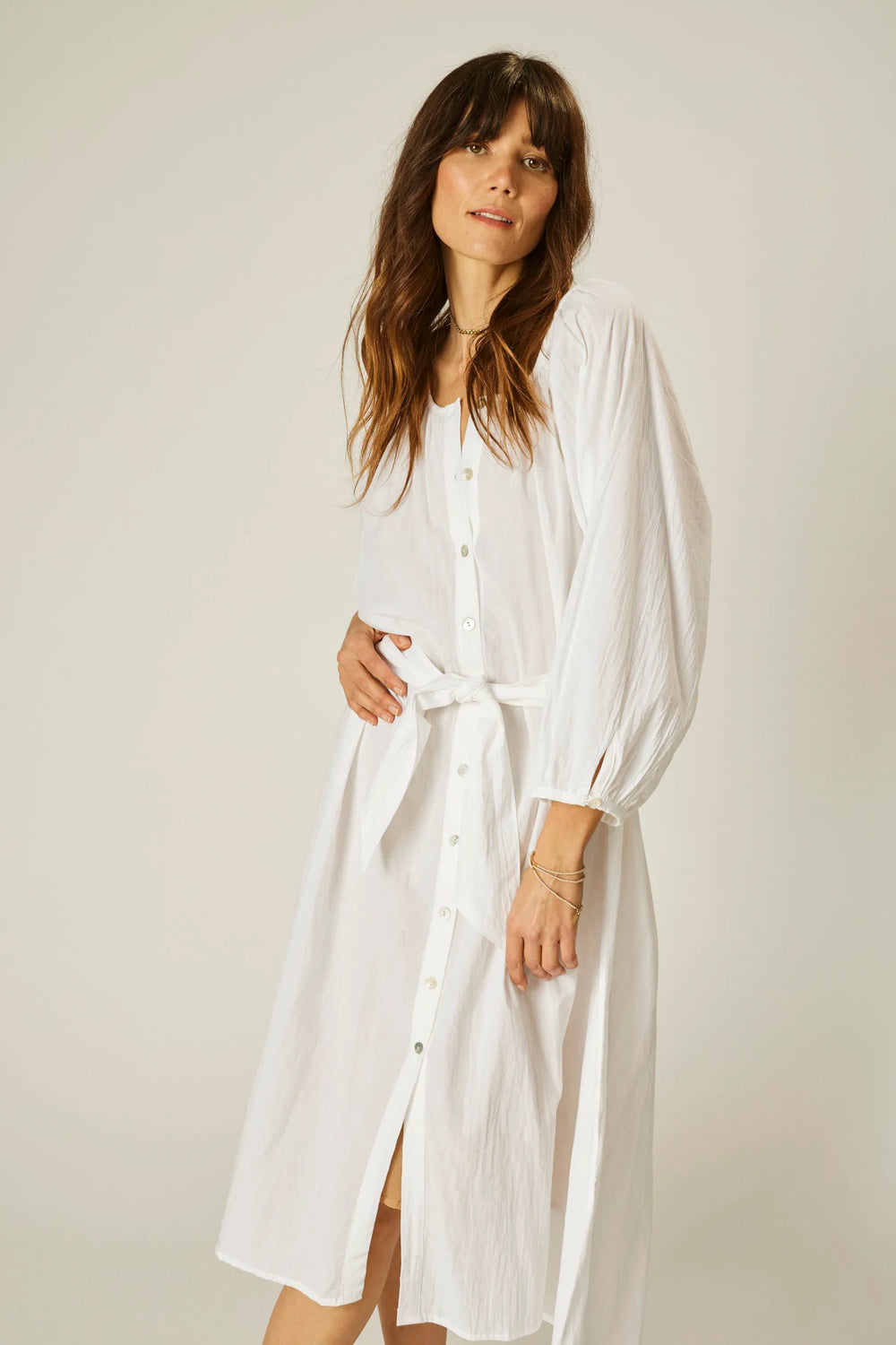 WHITE FLAT COTTON