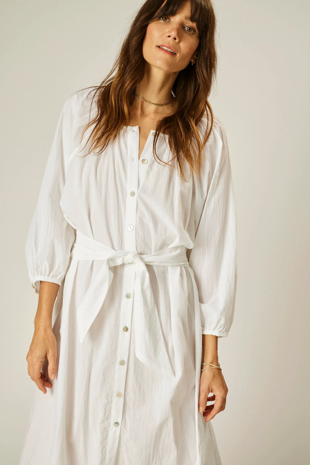 WHITE FLAT COTTON