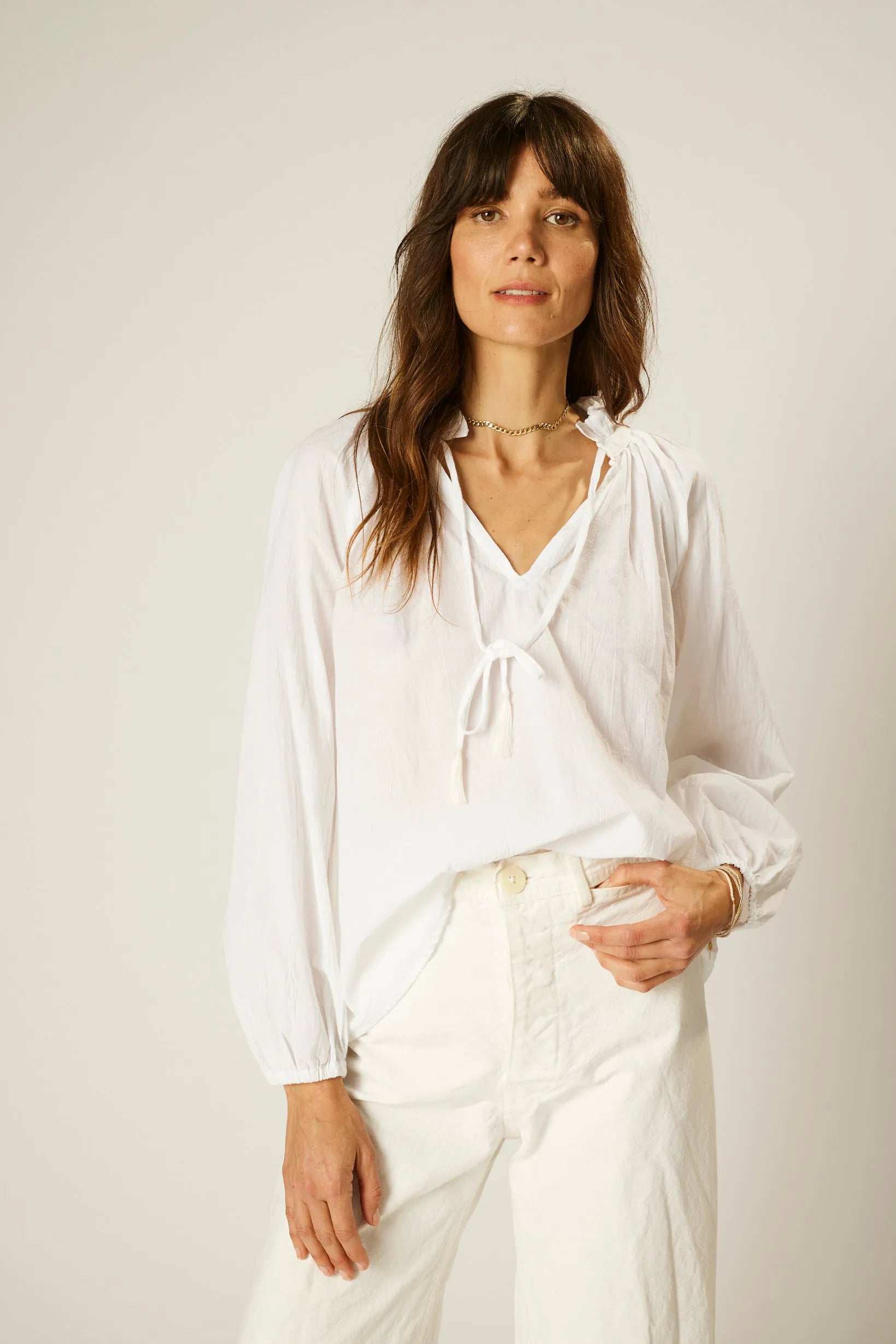WHITE FLAT COTTON