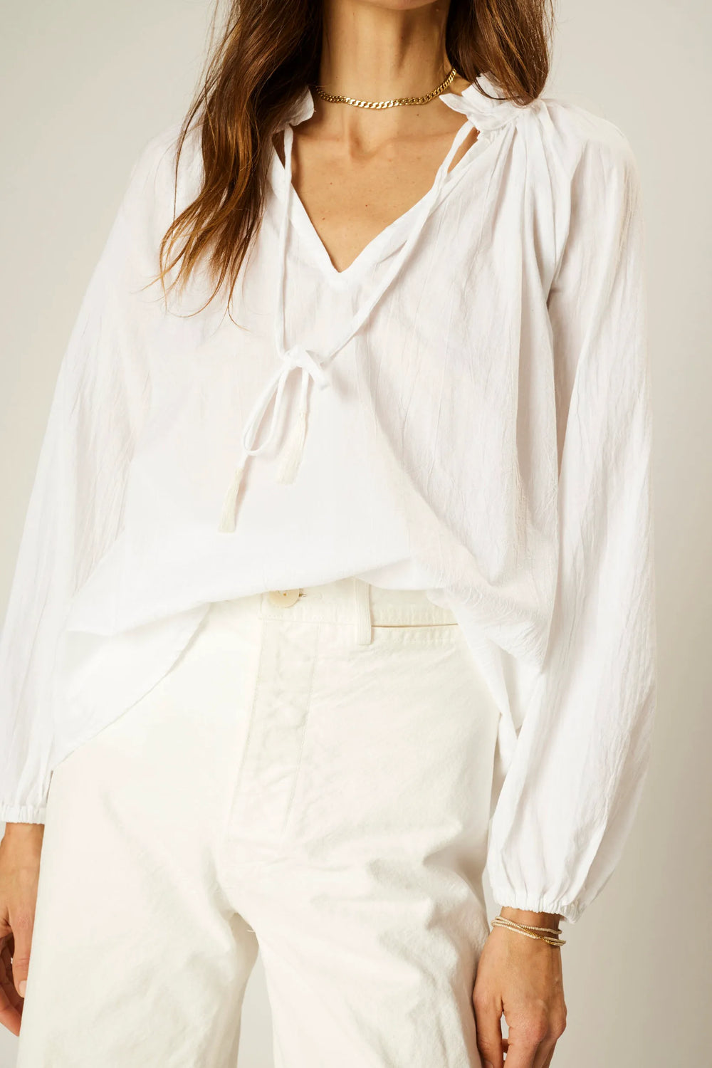 WHITE FLAT COTTON