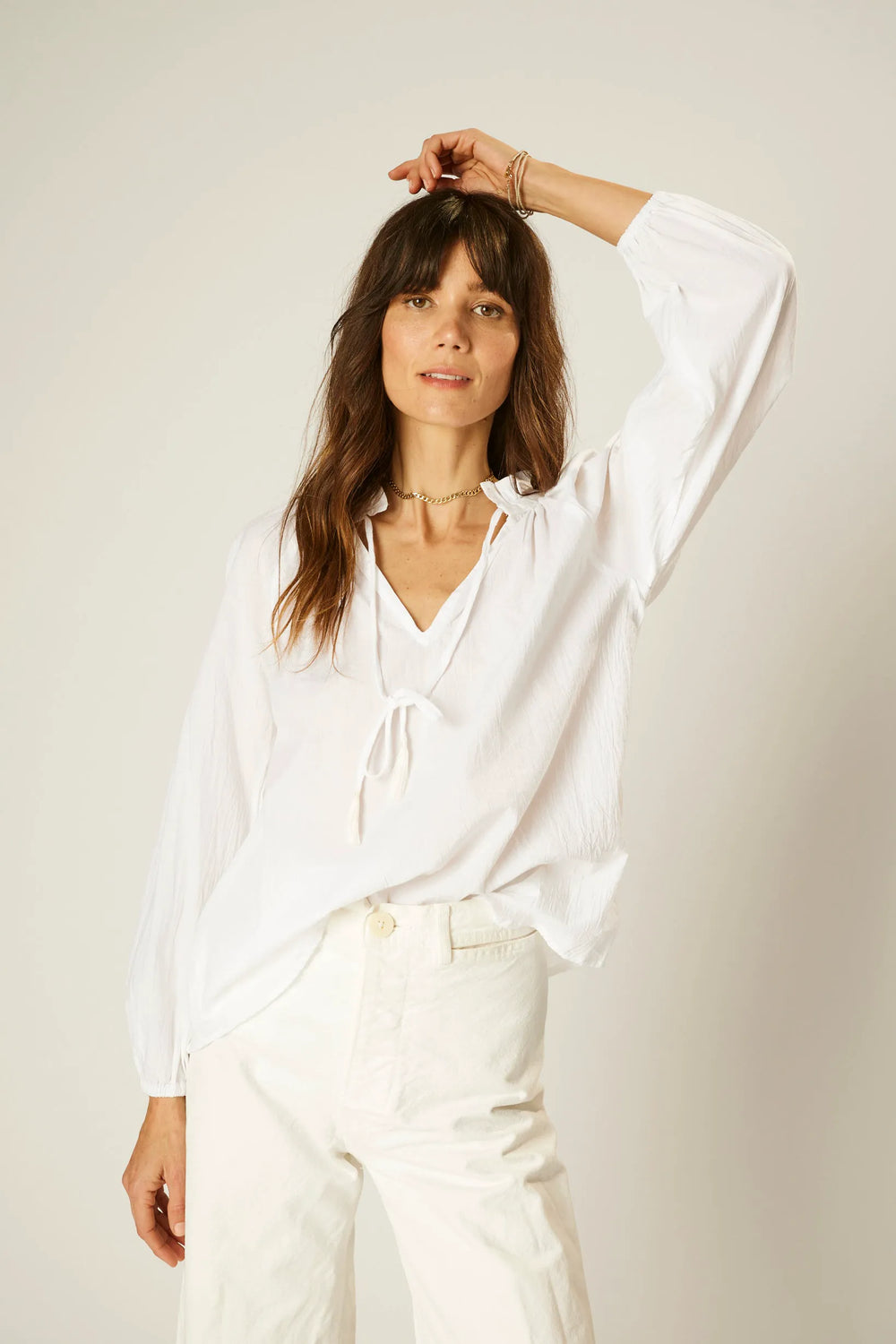 WHITE FLAT COTTON