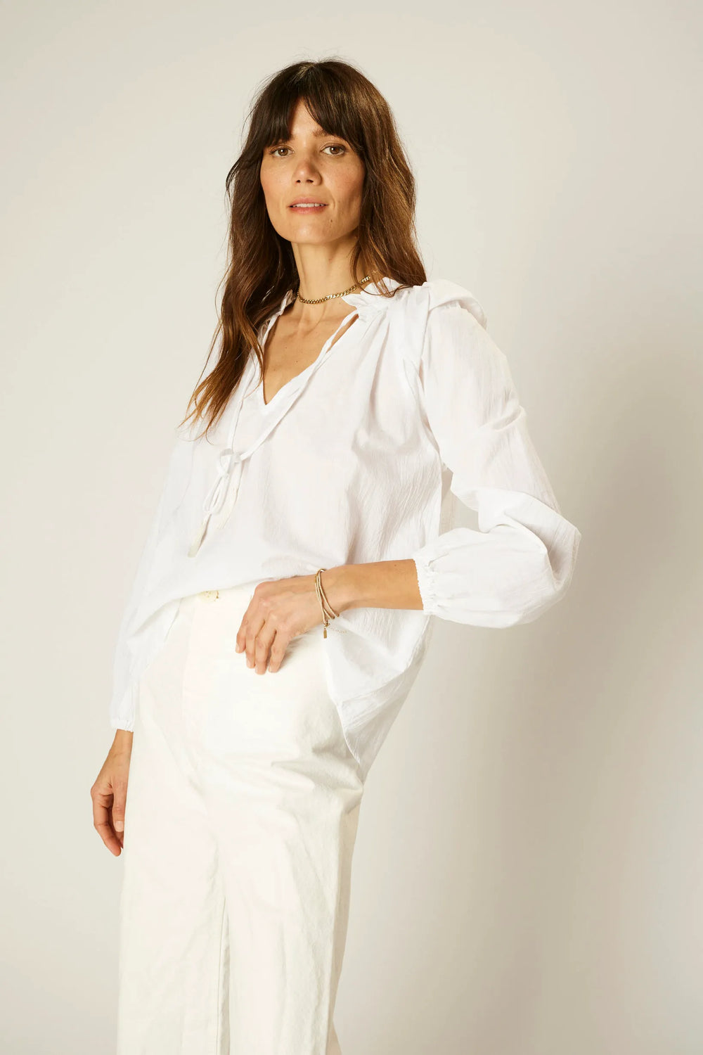 WHITE FLAT COTTON