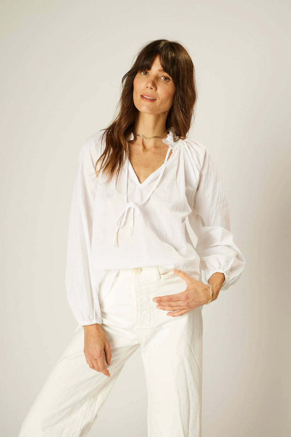 WHITE FLAT COTTON