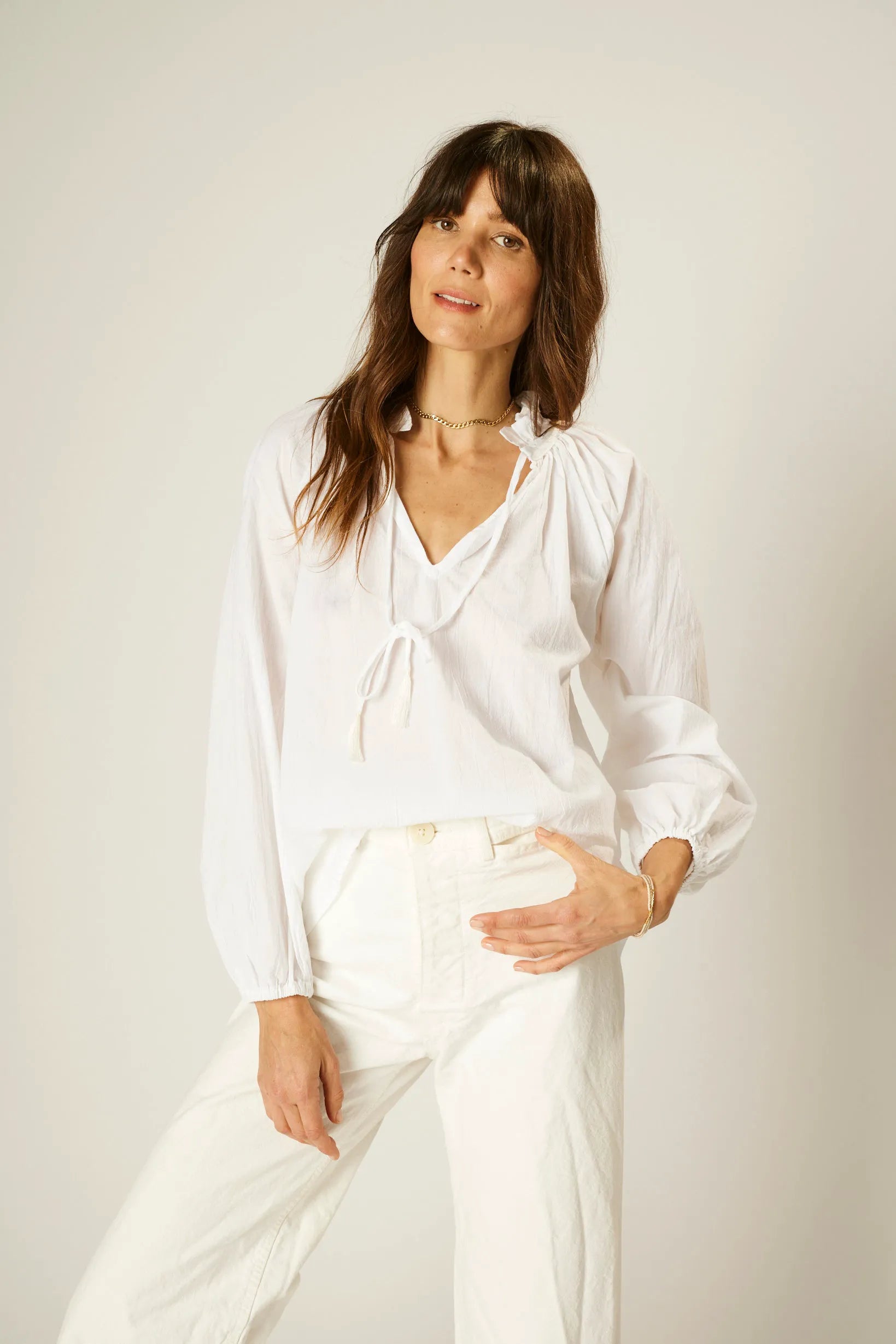 WHITE FLAT COTTON