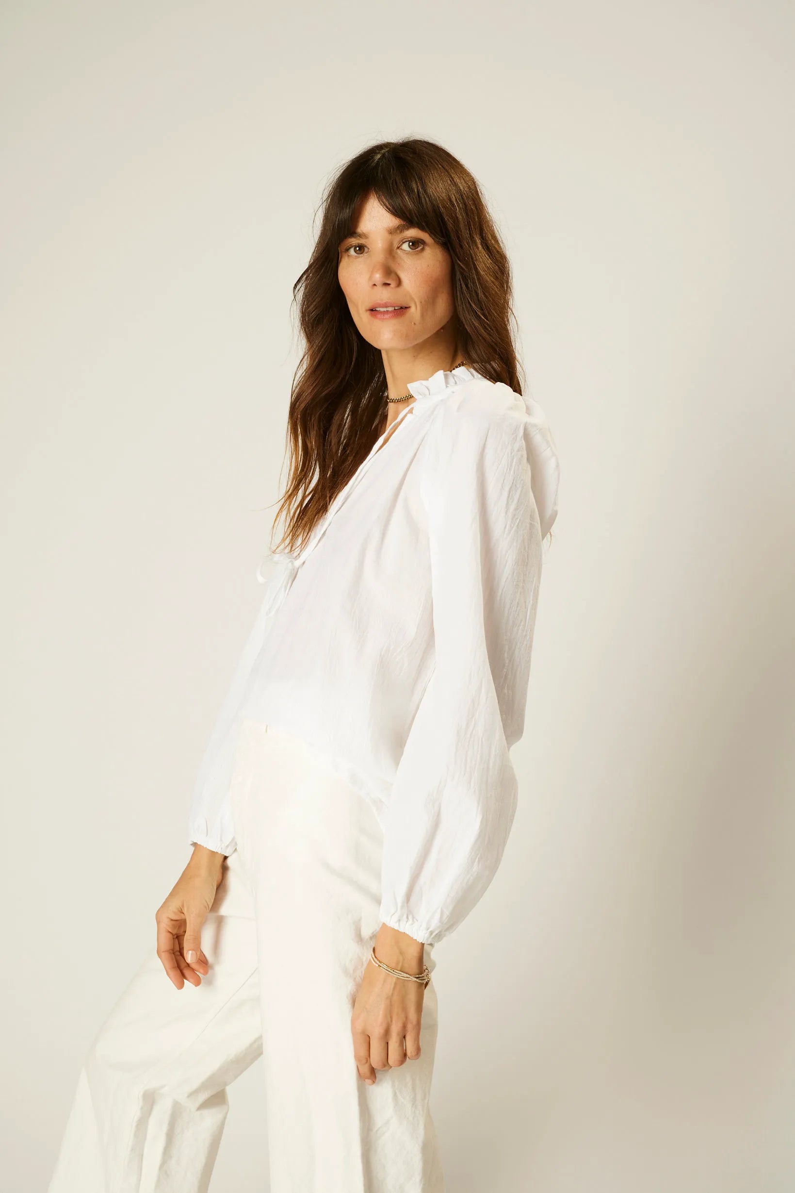 WHITE FLAT COTTON