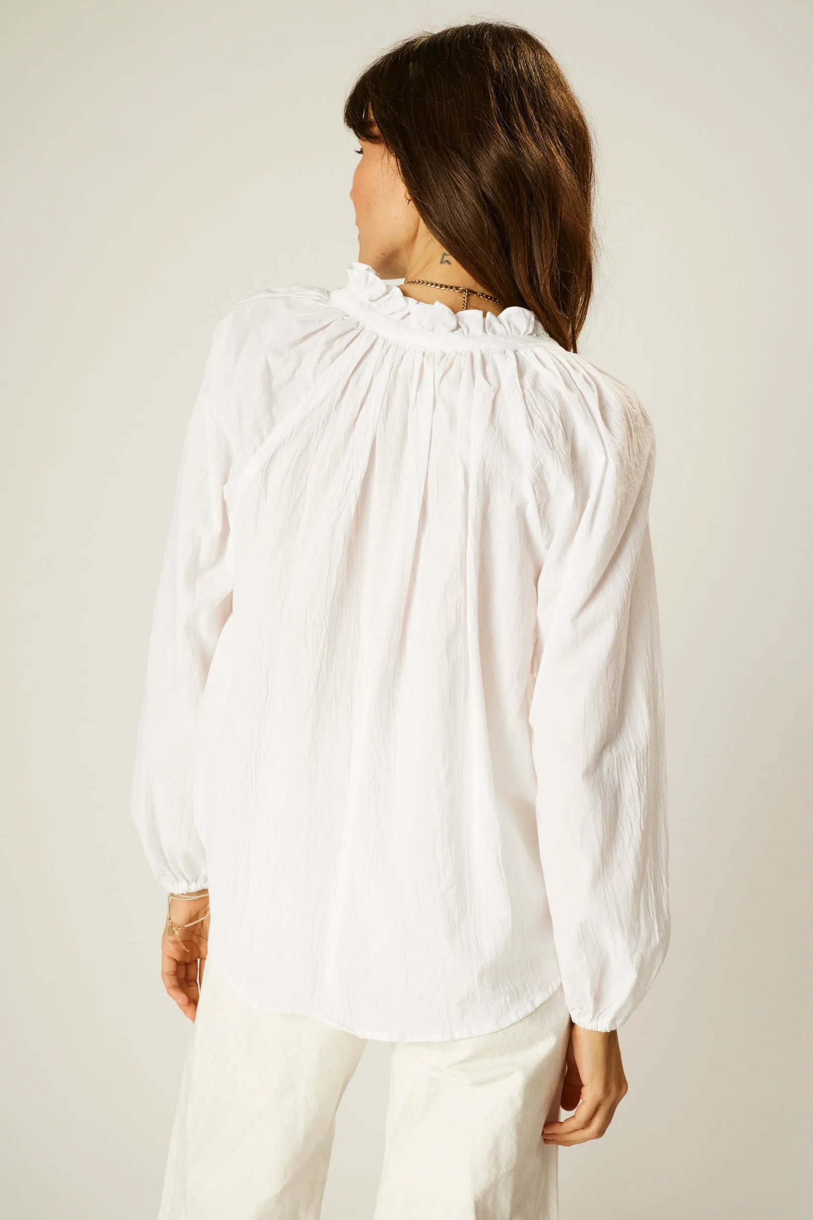 WHITE FLAT COTTON