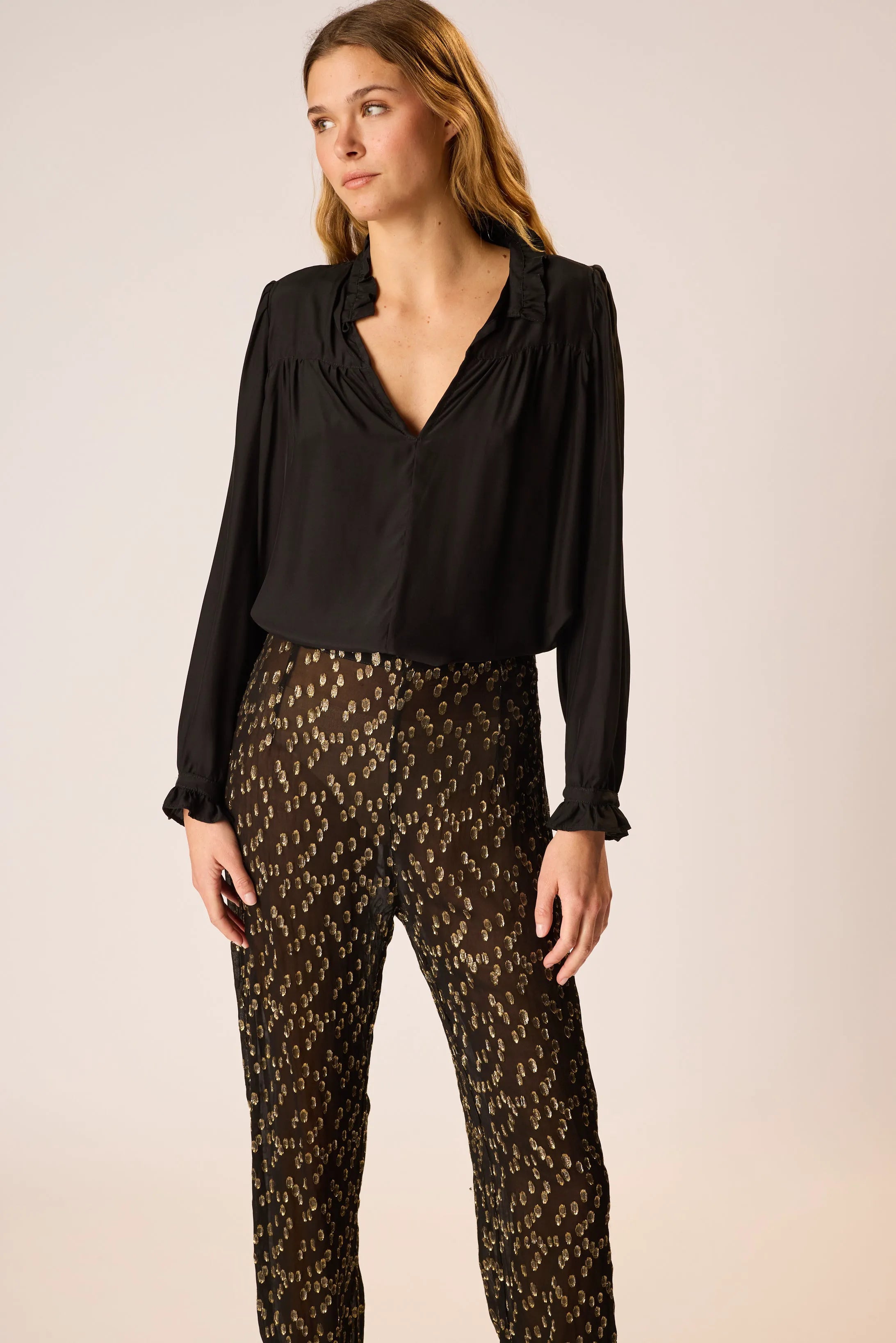 METALLIC CHIFFON