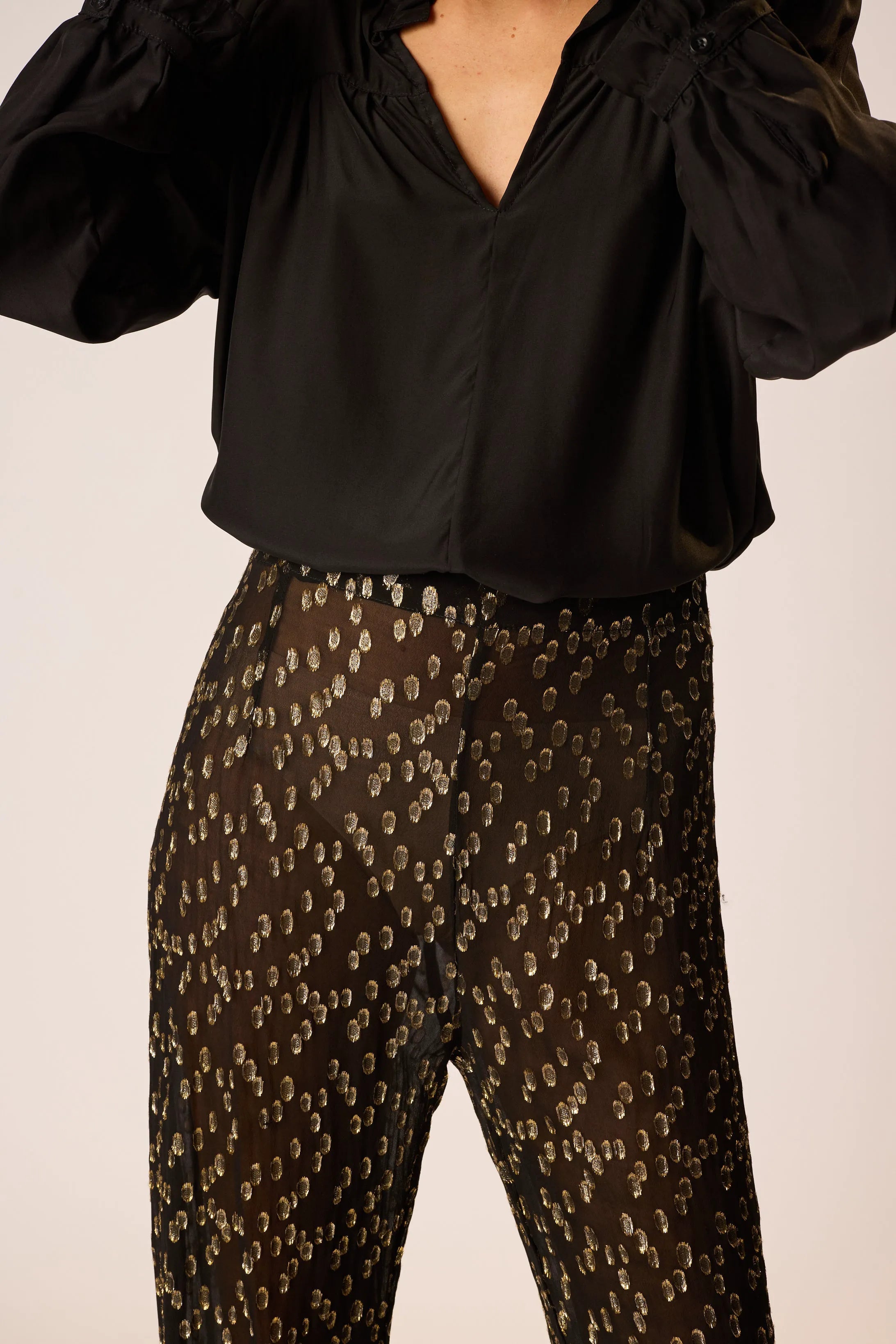 METALLIC CHIFFON