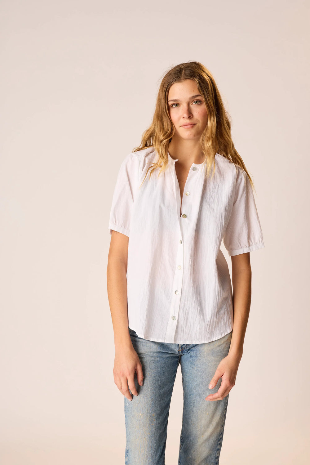WHITE FLAT COTTON
