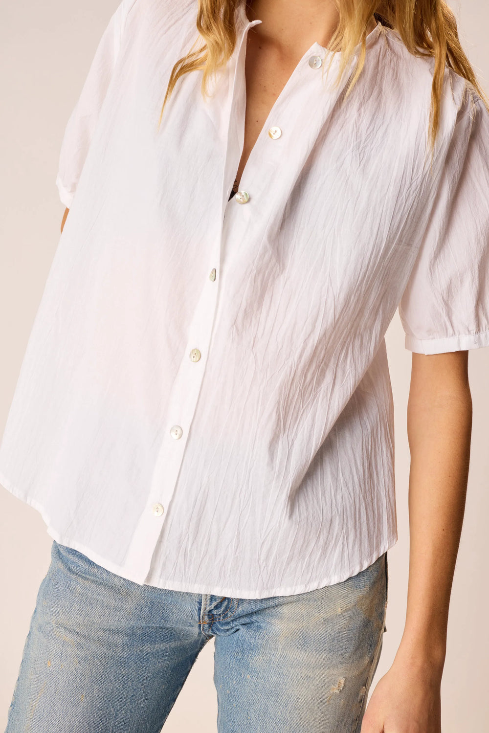 WHITE FLAT COTTON