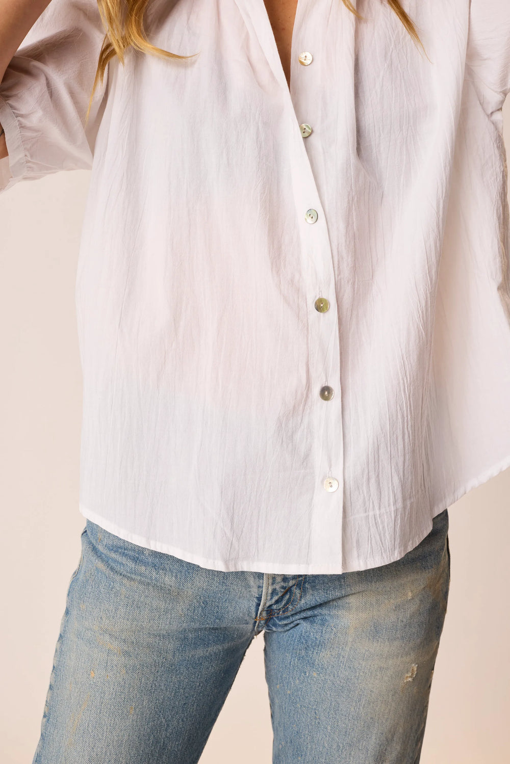 WHITE FLAT COTTON