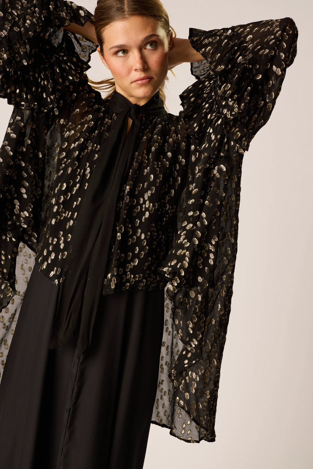 METALLIC CHIFFON