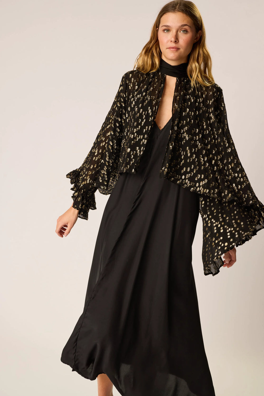 METALLIC CHIFFON